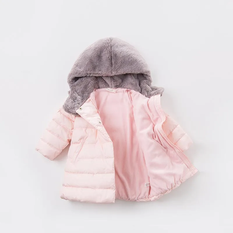  DB6091 dave bella winter baby girls down jacket children white duck down padding coat kids hooded o