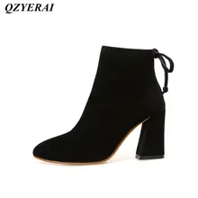 QZYERAI New ladies short boots super heels womens boots fashion womens shoes casual