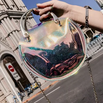 

2019 Explosion Versatile Unisex Colorful Leather Zipper Circular elegant Messenger Bags Waterproof Shoulder Bag bolsos mujer #7