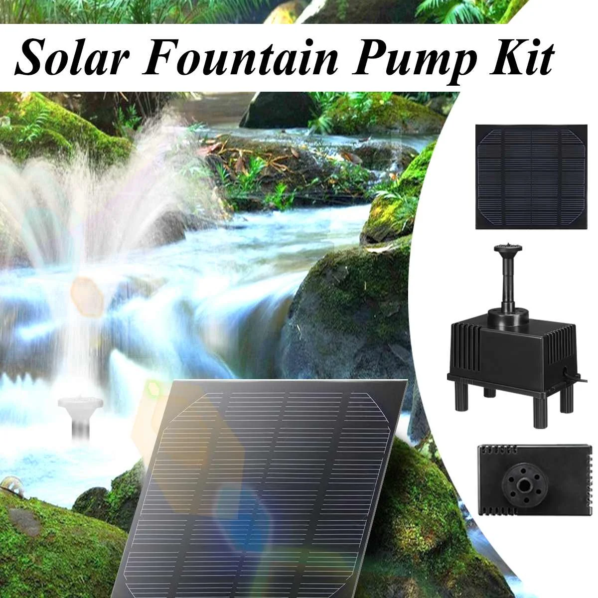 Yard Garden Outdoor Living 180l H Solar Panel Powered Water Pump Garden Pool Pond Fish Aquarium Fountain Rudisbakery Com