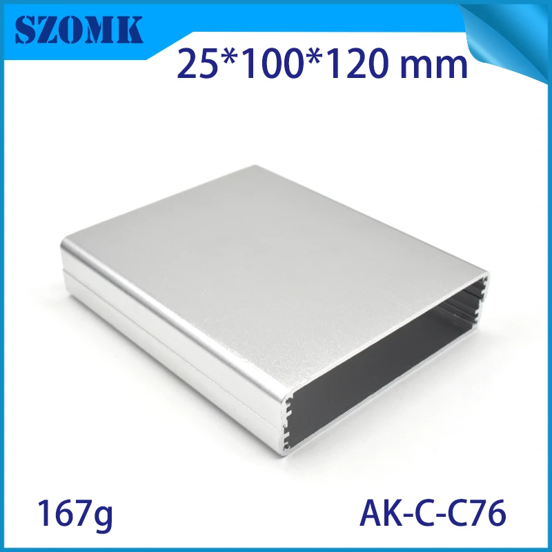 Szomk Custom Diy Extruded Aluminum Heat Sink Enclosure for inverter relay GPS tracker aluminum box audio display junction box (7)