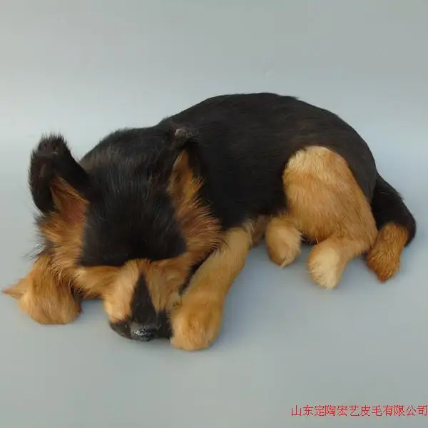 big simulation sleeping dog polyethylene & furs wolfhound model about 40x14cm 207