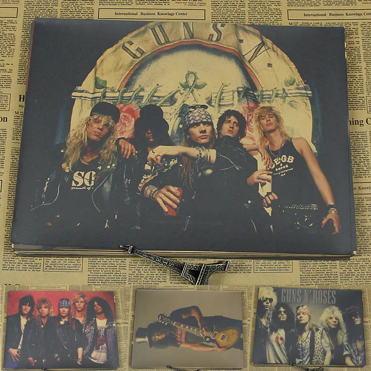 

Guns N 'Roses G N' R, GnR Kraft Paper Poster Guitarist Masters Music Piano Band/wall sticker /kraft poster