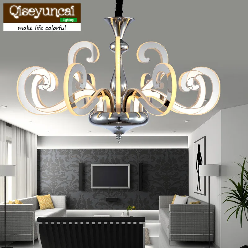 

Qiseyuncai Simple creative art living room chandelier after the modern European personality arm crystal restaurant chandeliers