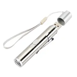 USB Перезаряжаемые светодиодный Лазерные фонарики Высокое качество Мощный мини светодиодный фонарь ручка дизайн висит вспышка светильник