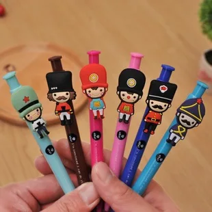 

3PCS/LOT GENKKY Stationery wholesale new cute cartoon pen press ballpoint pen British soldiers