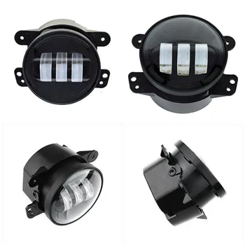 

4" 30W LED Passing Fog Light Driving Lamp with White Halo Ring Amber Turn Signal 2880LM for Jeep Wrangler TJ LJ JK Cherokee