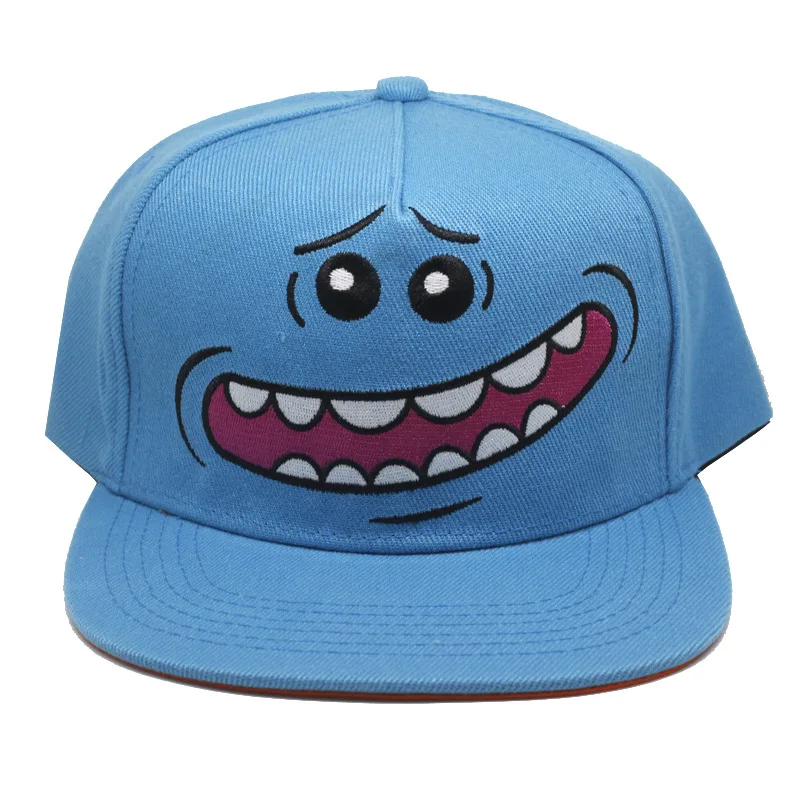 Rick y Morty cartoon cap moda casual hip hop exquisito bordado gorras beisbol snapback ajustable azul sombrero de lona Rick y Morty cartoon cap moda casual hip hop exquisito bordado gorras beisbol snapback ajustable azul sombrero de lona