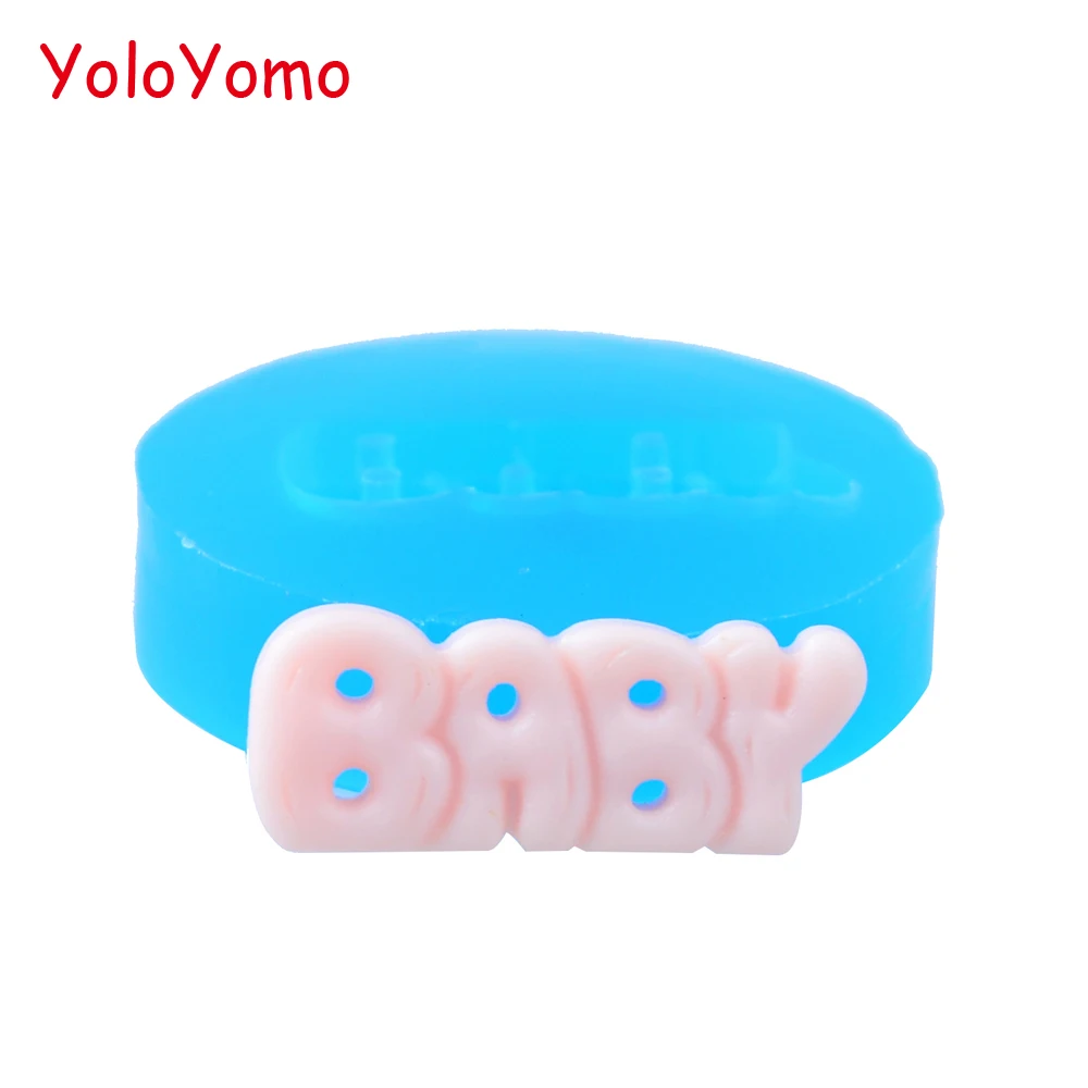 

P072YL 27.7mm BABY Silicone Push Mold - Cake Decorating Tools, Fondant, Cabochons, Candy, Cookie Biscuit, Scrapbooking, Wax Mold