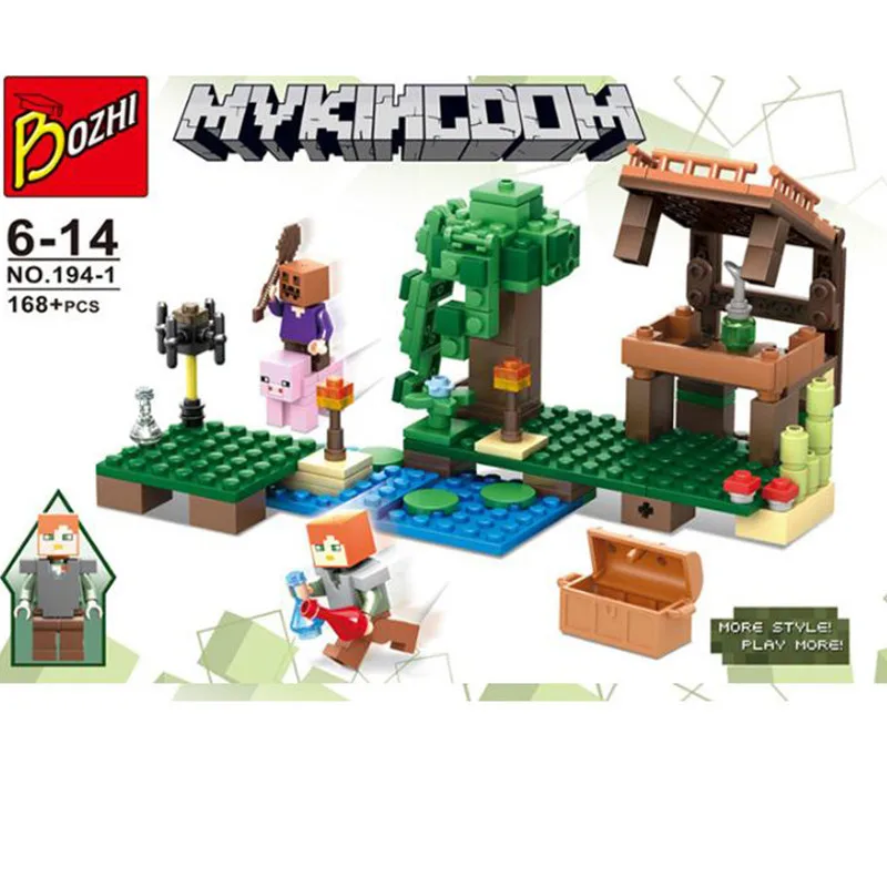 

Enlighten For Children Building Blocks Construction Figures Farm Village Set Minecrafted My World Compatible With Legoe Toys