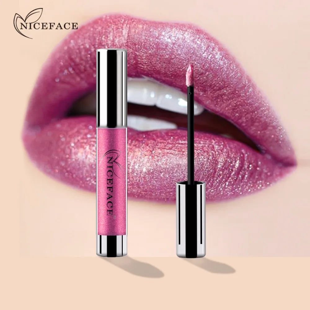 NICEFACE Brand Matte 14 Color Metallic Liquid Lip Gloss Makeup Shimmer Velvet Lipstick Lipgloss Batom Waterproof Long Lasting Kit (3)