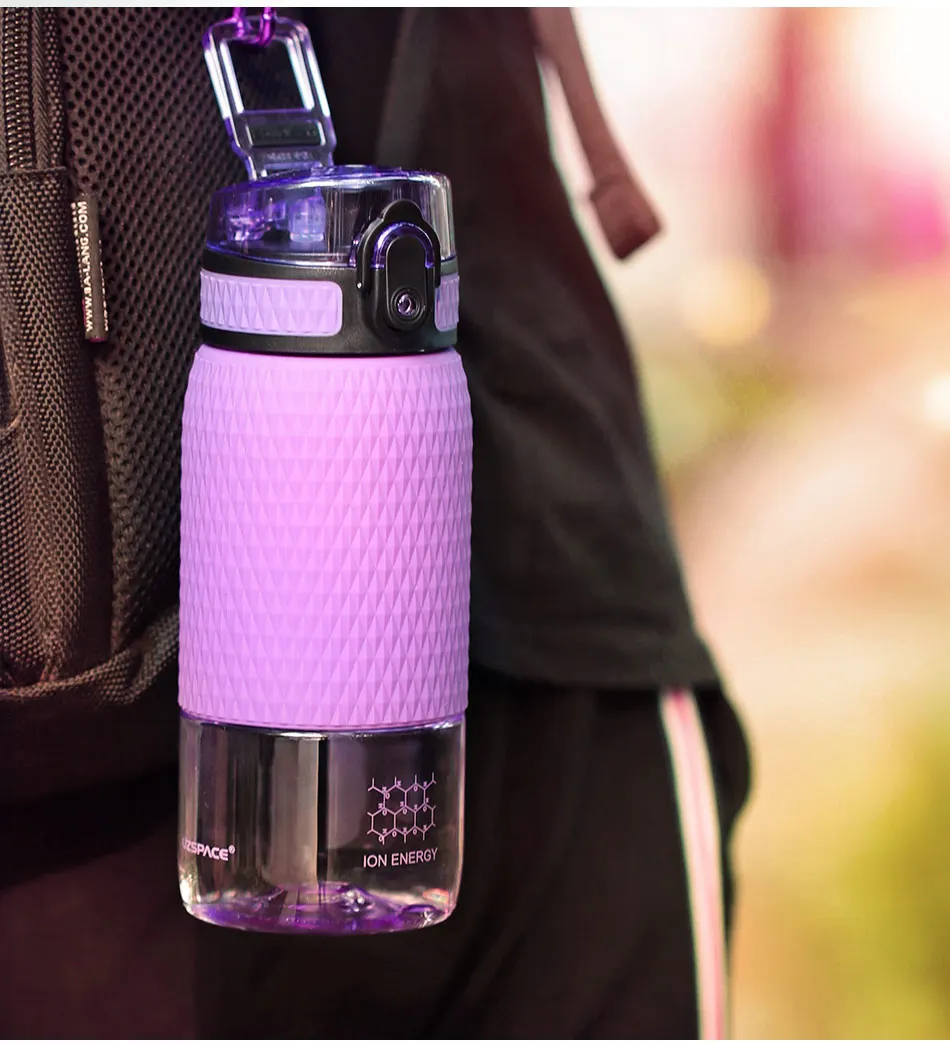 UZSPACE 350ml Tritan Sports Water Bottles Creative Portable buckle Lemon fruit tea Filter Shaker Drink Bottle For Water BPA Free350ML_04