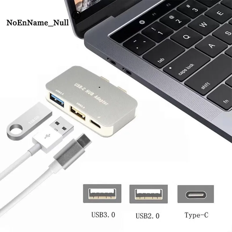 

Dual Type C To USB 3.0 High Speed Hub Adapter With PD Port For MacBook Pro 13 15 inch dropshipping