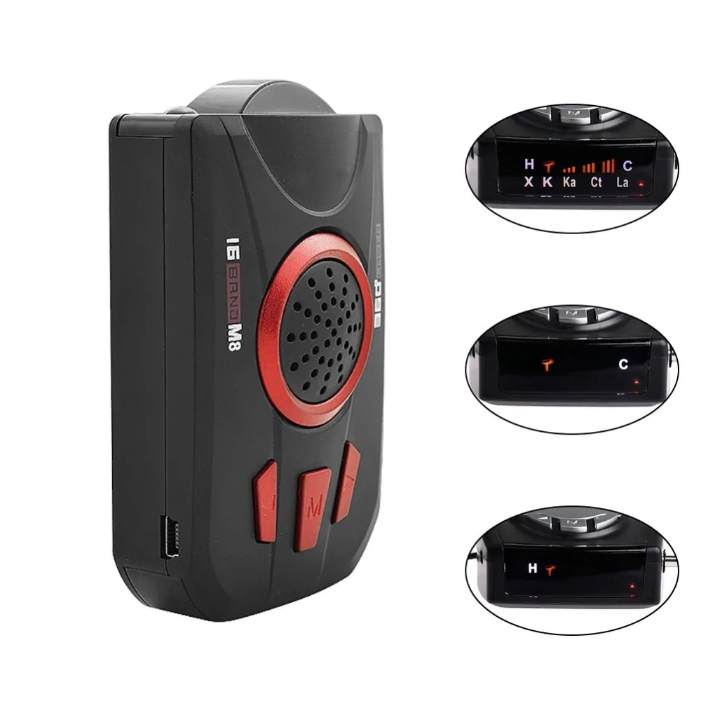 

Globally Universal Car Radar Detector Mobile Speedometer Alarm English/Russian Broadcasting Adjustable Mobile Radar Speedometer