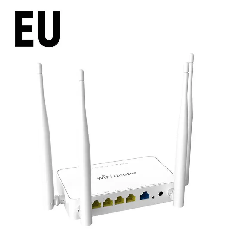 Роутер wifi роутер английская прошивка 300 м wifi роутер с USB 2,0 портом антенна генерирует сильный wifi сигнал - Цвет: EU
