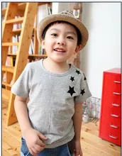 Kids Korean star pattern cotton T-shirt Children’s short-sleeved Kids Clothing Tees for summer