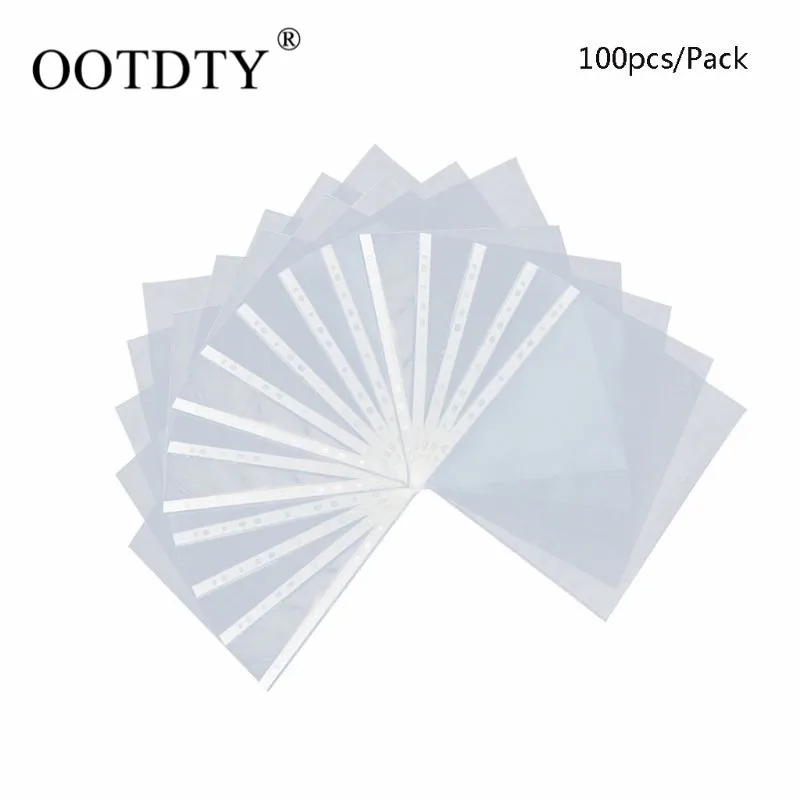 

100pcs 2C A4 Transparent General Purpose Embossed Document Envelope Bags Business Supplies