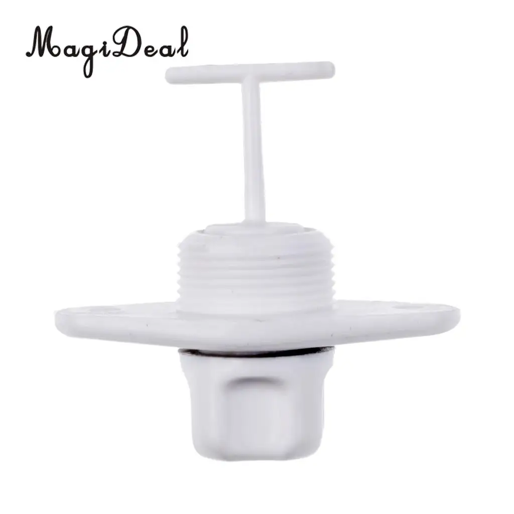 MagiDeal 1Pc Universal White ABS Marine Boat Transom Yacht Screw Type Drain Plugs Bung Replacement Fits 0.2 Inch Diameter Hole