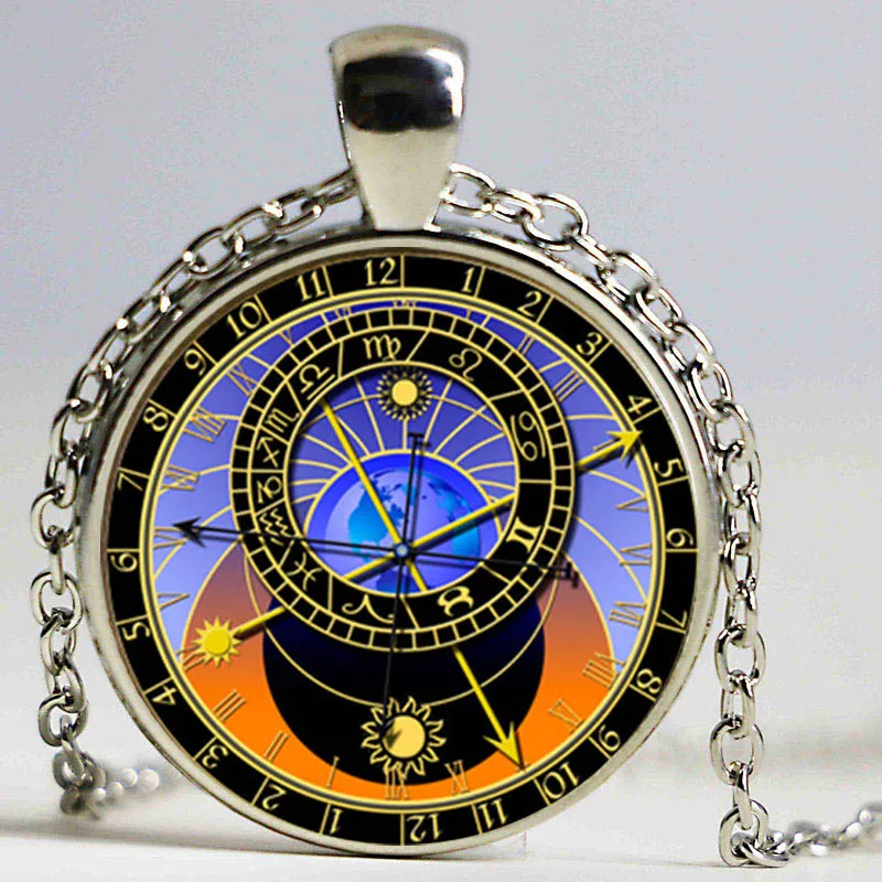 Астрономический Солнечный шар кулон ожерелье «Астрономия» Аква бронзовая астрономическая винтажная астрономическая научная бижутерия - Окраска металла: 1
