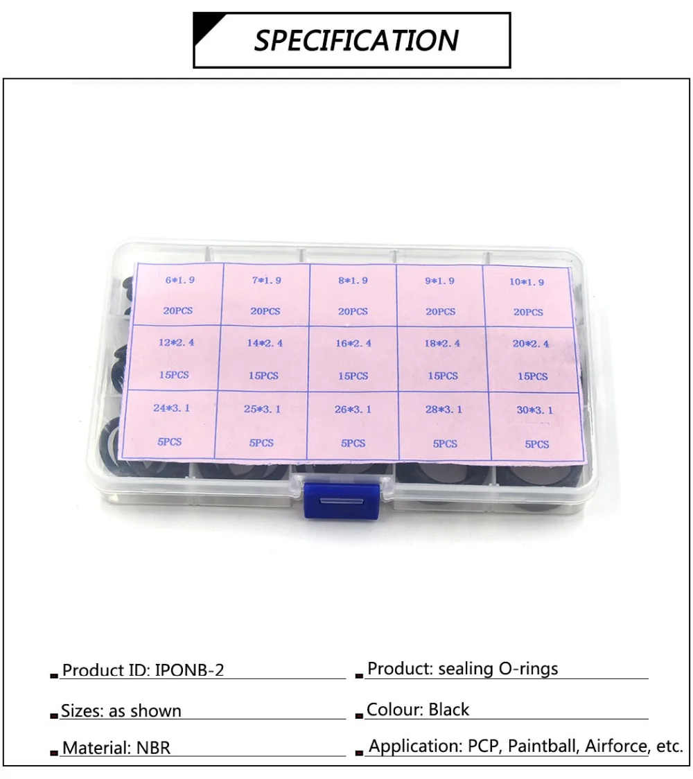 PCP Пейнтбол 15 Размеры NBR резинового кольца прочный черный Air уплотнительное кольца разъем прокладка замены быстро муфта 200 шт./bo