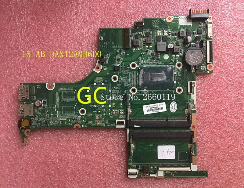 Материнская плата для ноутбука 809041-501 601 001 15-AB DAX12AMB6D0 i5-5200 полностью