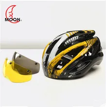 2018 MOON MV88 lens helmet Cycling Helmet Ultralight Breathable Bicycle Helmet For Climbing MTB glass helmet
