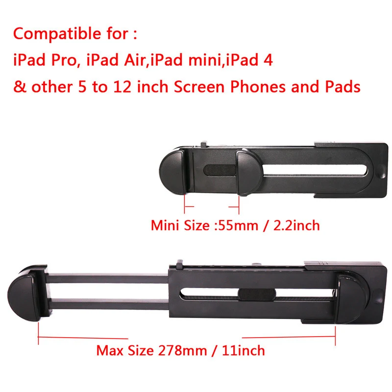  Phone Tablet PC Stand Tripod Mount Adapter Flexible Adjustable Clamp Holder for iPad Mini Air Pro E