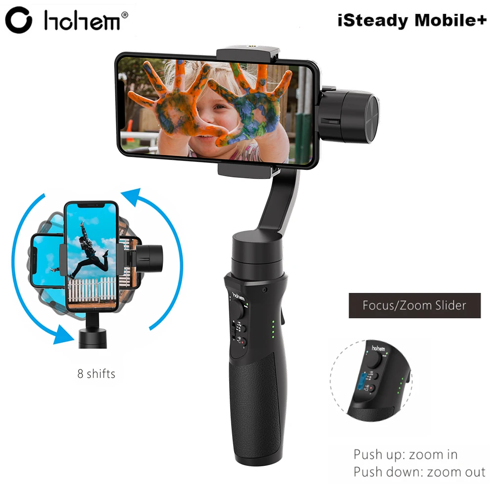 Hohem iSteady Mobile+ Plus 3-Axis Handheld Smartphone Gimbal Stabilizer for iPhone XS Max XR X 8Plu
