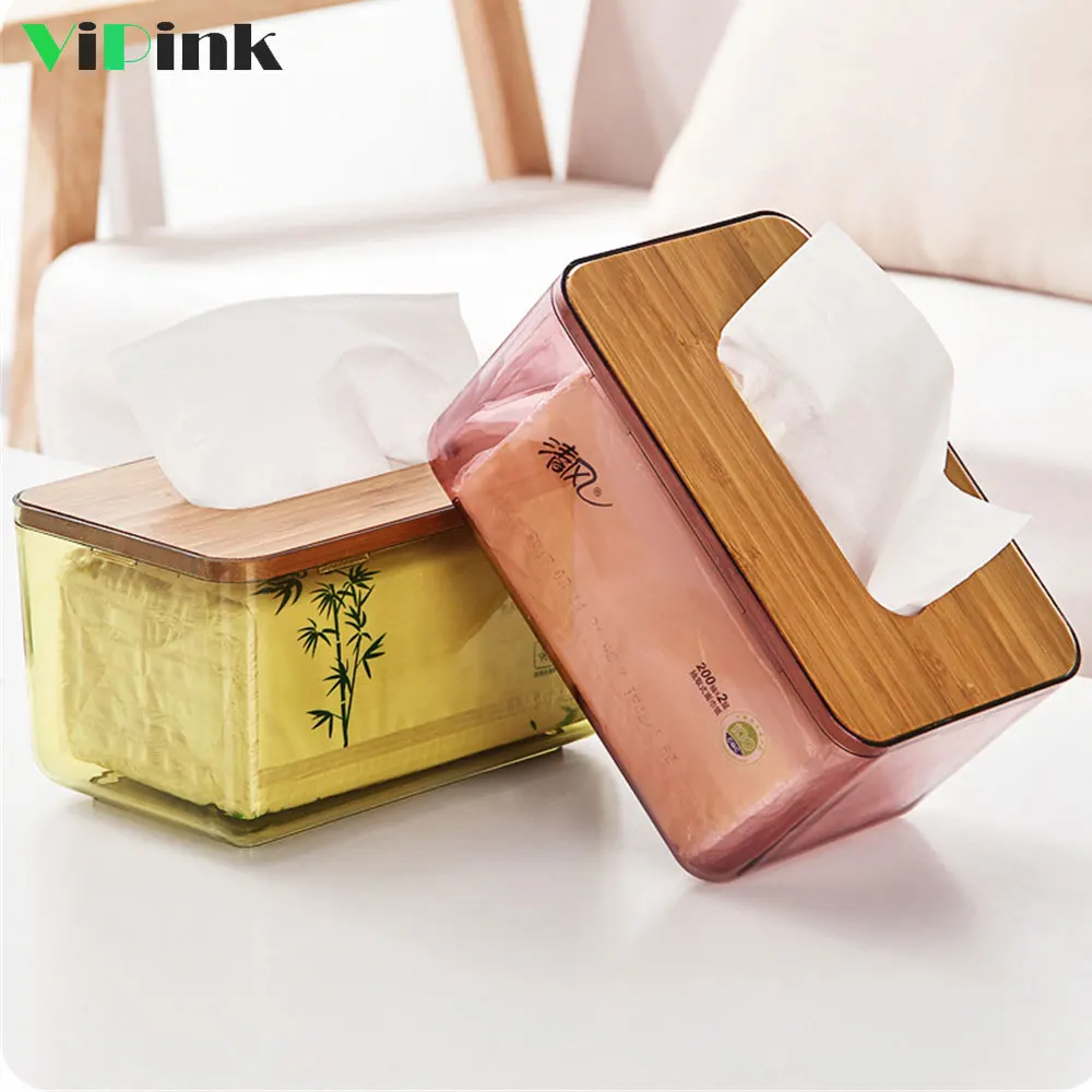 

Plastic Transparent Facial Tissue Box Cover Case Napkin Holder For Home Office Car Decoration Crystal Rectangular Tissue Boxes