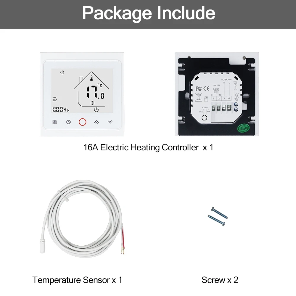 5А/16А Электрический термостат для подогрева пола с ЖК-сенсорным экраном wifi термостат с дистанционным управлением работает с Alexa Google Home - Цвет: 16A Electric Heating