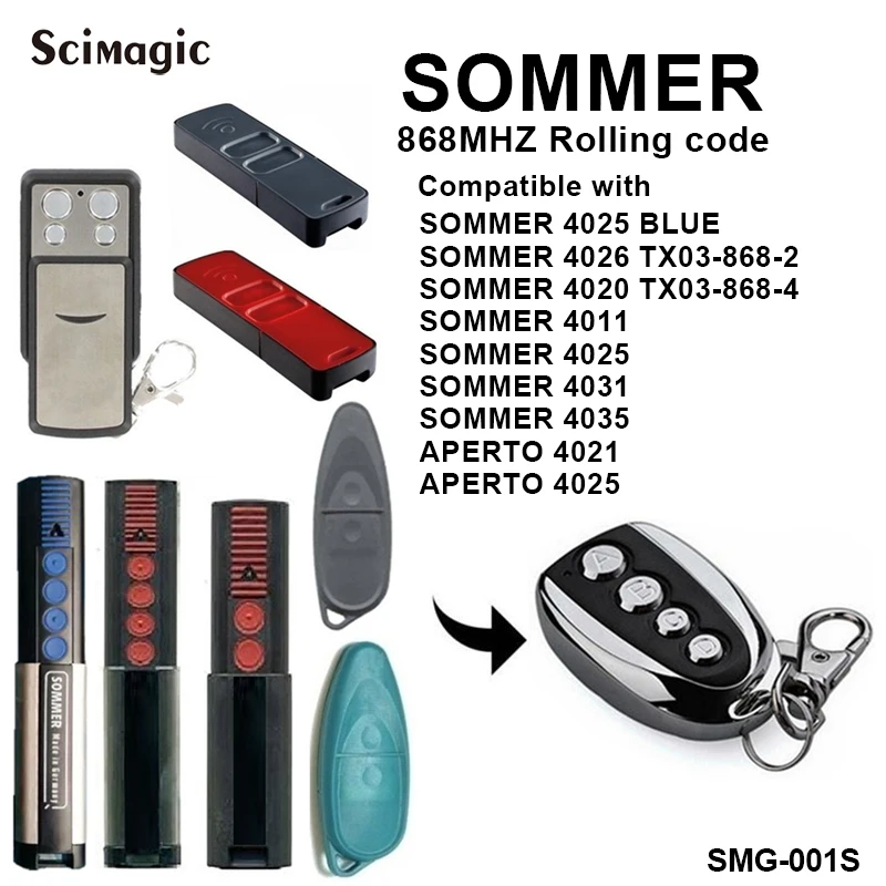 Sommer 4020 4026 совместимый пульт дистанционного управления 4025 4031 4035 управление