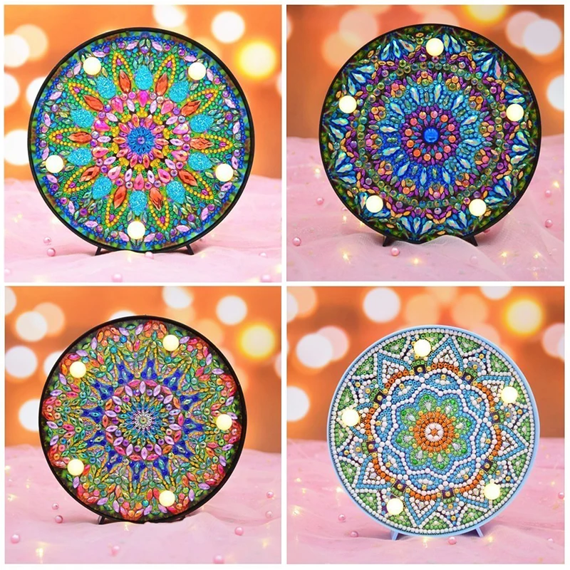 

Hot Sale Round LED Light Lamp for DIY Diamond Painting Tools Diamond Embroidery Accessories Lighting Small Night Light Lamp