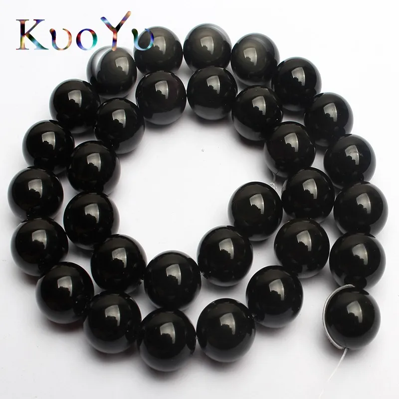 

Natural Genuine Flash Rainbow Obsidian Stone Round Loose Beads For Jewelry Making 15"inches 6 8 10 12 MM DIY Bracelet Necklace