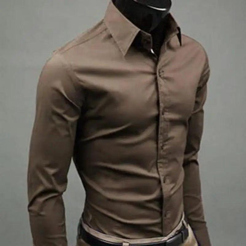 European and American fashion candy color long-sleeved shirt male 2019 spring and autumn new men's solid color casual shirt European and American fashion candy color long-sleeved shirt male 2019 spring and autumn new men's solid color casual shirt