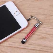 Алмазная кристальная ручка стилус 3,5 мм заглушка от пыли 2 в 1 для мобильного телефона для планшета