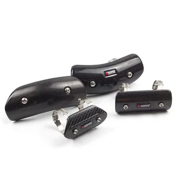 

TKOSM Motorcycle Exhaust Muffler Cover Carbon Fiber Color Protector Heat Shield Cover Guard TMAX530 CB400 CBR300 Z250 FZ6