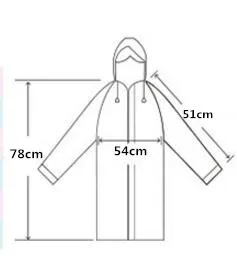 Size.Age 6~13 Kids student Hooded Jacket children Girl boy Rain coat Poncho Raincoat Cover Long transparent Rainwear