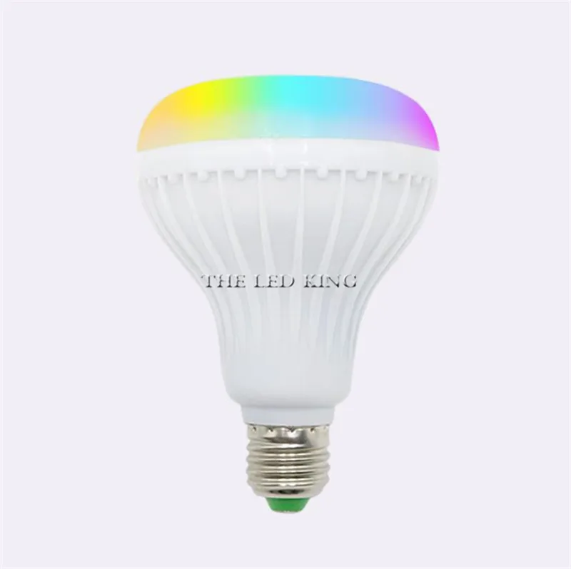 E27 B22 Беспроводная Bluetooth Колонка + 12 Вт RGB лампа светодиодная 110 В 220 светодиодный