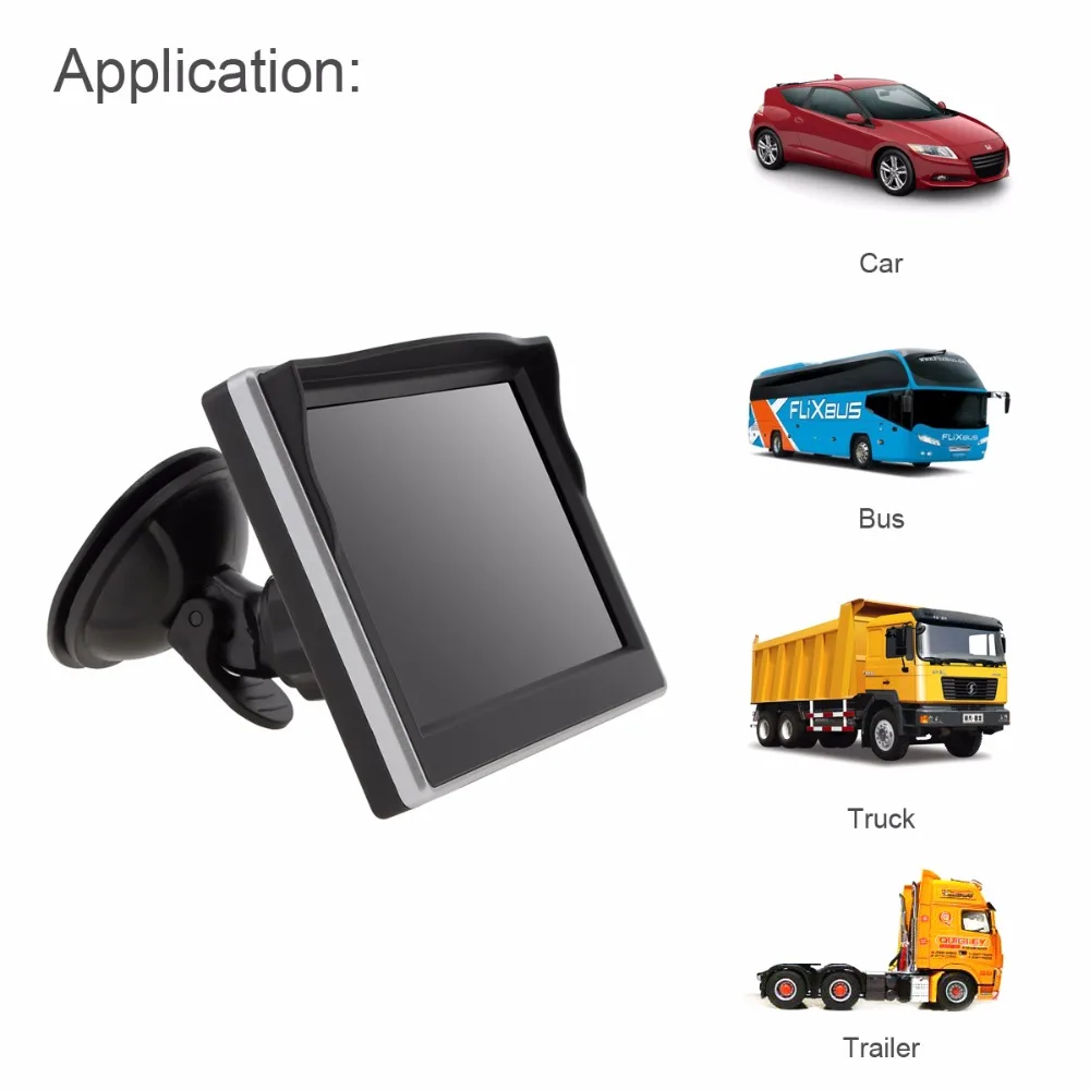 5 Inch TFT LCD 800x480 16 9 Display Screen Car Rearview Monitor with 2 Way Video