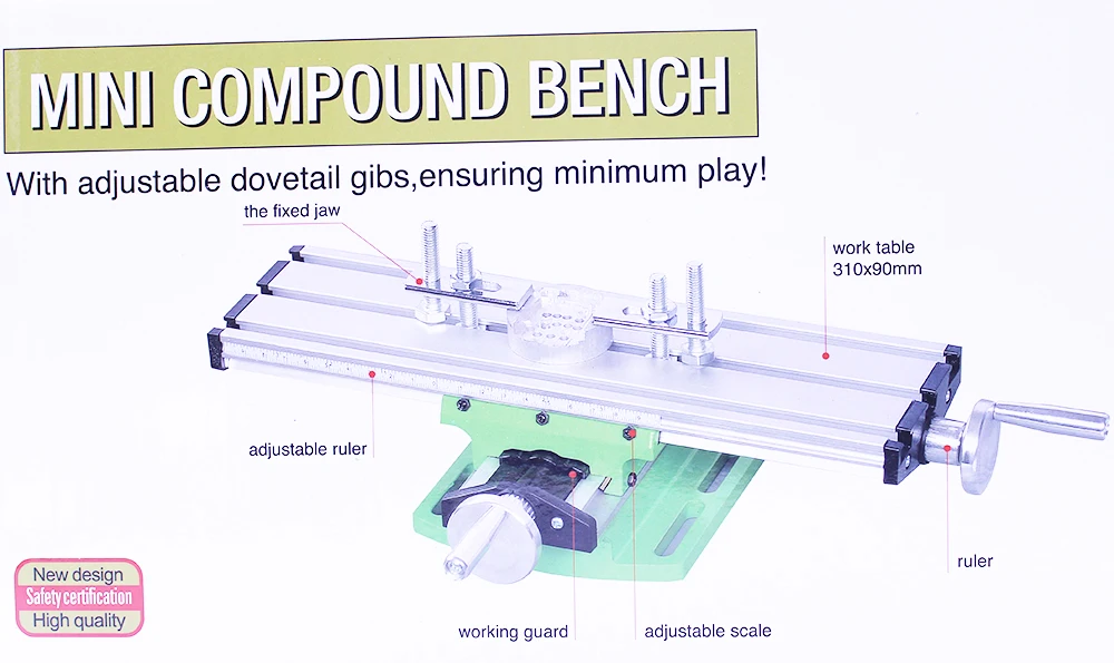 Миниатюрная прецизионная мини многофункциональная настольная скамейка тиски скамейка сверлильный фрезерный станок крестообразный инструмент позиционирования