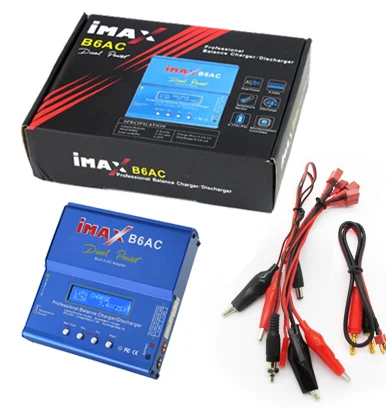 HTRC iMAX B6 AC B6AC 80 Вт 6A двойной RC Баланс Зарядное устройство Lipo Nimh Nicd Батарея с цифровым ЖК-экраном - Цвет: charger with package