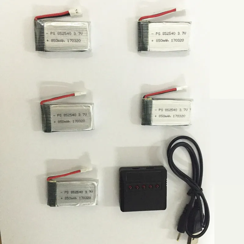 

RC Drone Lipo Battery 850 mAh Li-po Battery For Syma X5C X5SW With 5in1 Charger Box For X5 X5A X5SC X5SW MJX X705C X6SW