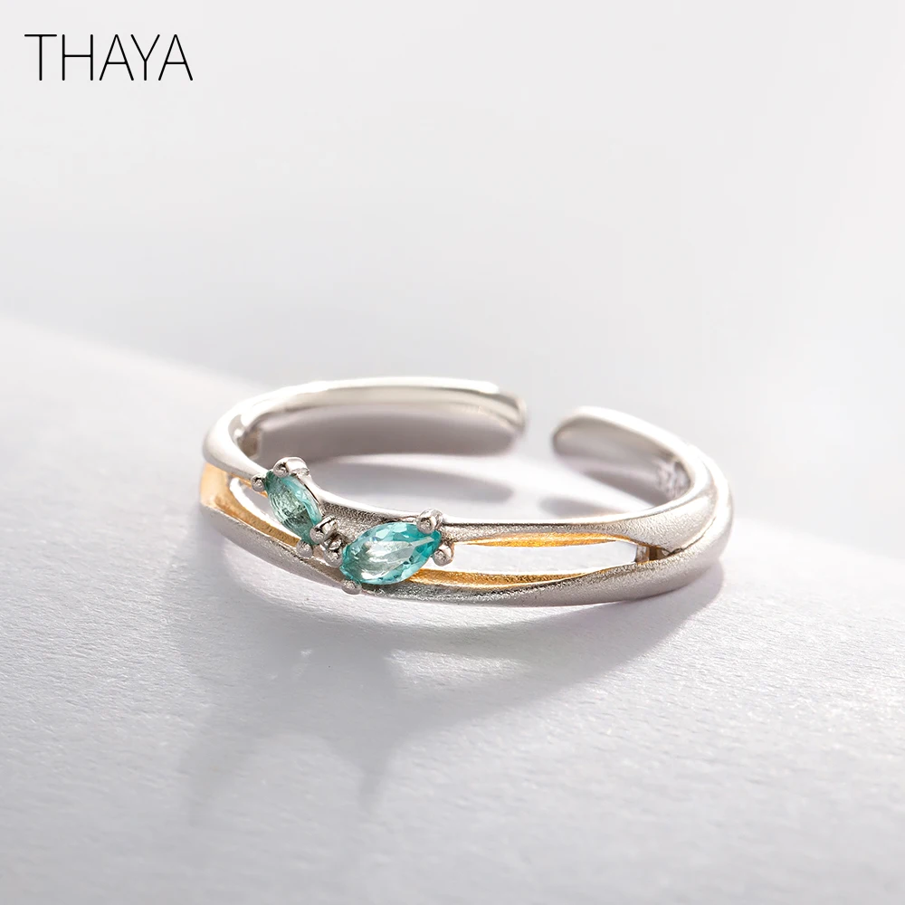 Thaya, оригинальные женские кольца, S925 серебро, простые, настраиваемые, на палец, циркониевое кольцо, романтичное для женщин