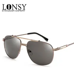 LONSY солнцезащитные очки Для мужчин Мода 2017 г. Унисекс Роскошные солнцезащитные очки мужские брендовые дизайнерские очки солнцезащитные