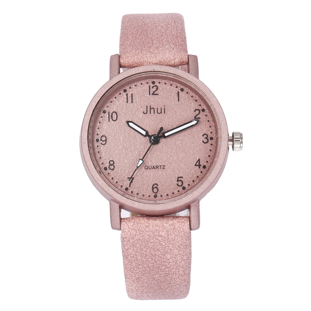 

Women's Watches 2018 New Fashion Scrub Leather Strap Wrist Watches Digital Dial Quartz Watch Ladies Casual Female Clock Relogio