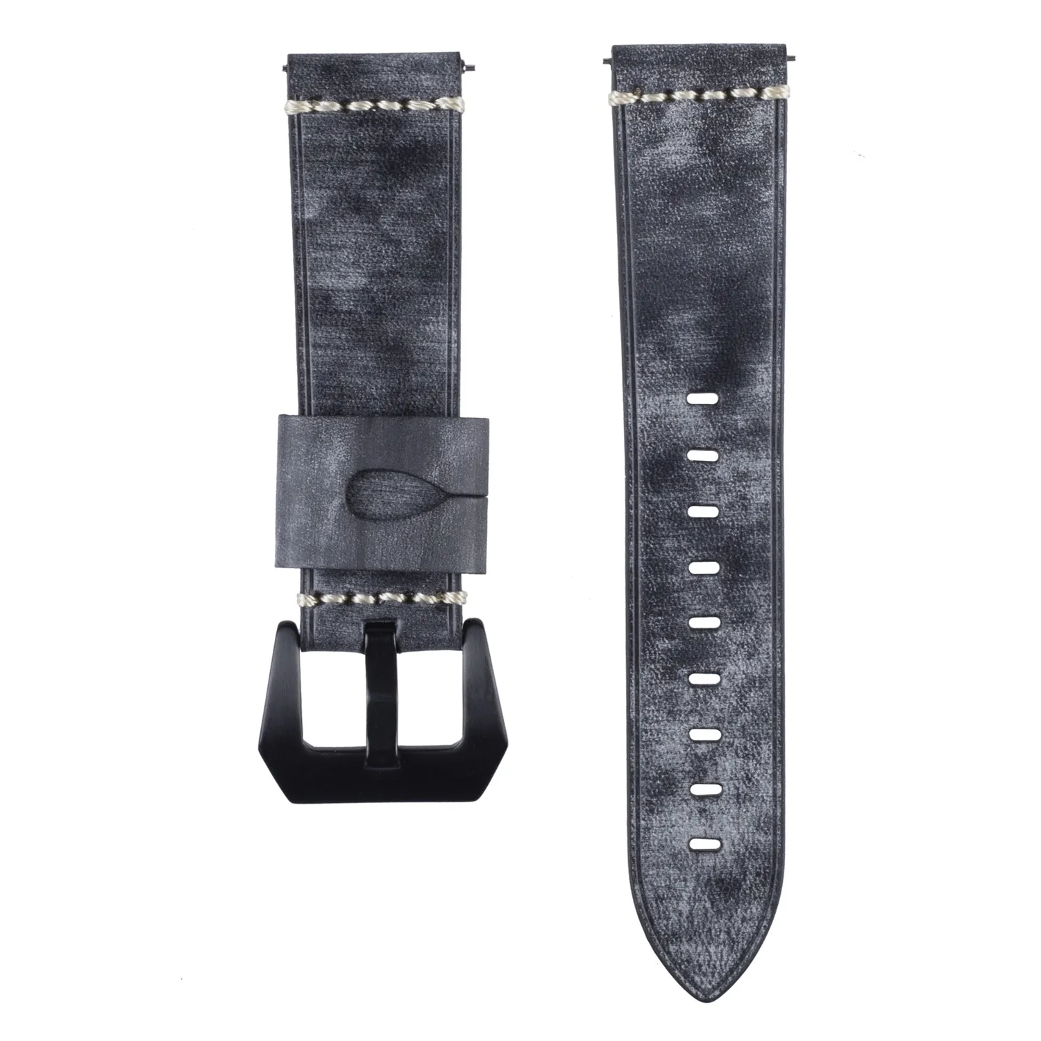 22 мм Винтаж туман из вощеной кожи узор кожаный ремешок для samsung Шестерни S3 Galaxy часы 46 мм Amazfit Stratos 2 2 S Повседневное ремень - Цвет: Черный