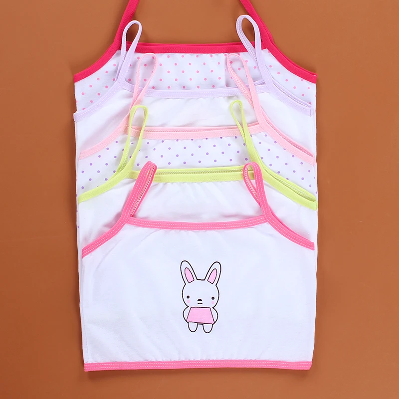 

Assorted Colorful Polyester Bra Baby Kids Children Underwear for a week Teens Teenage Soft Young 6-12Years Old Training 1pieces