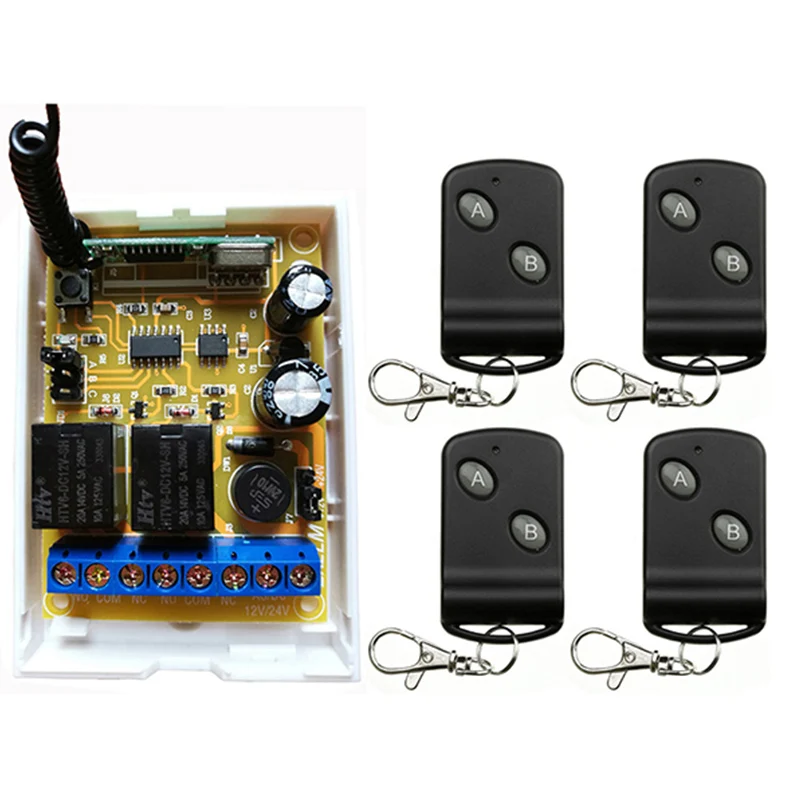Реле беспроводное 2 канальное 12 в пост. Тока 24 315/433|wireless remote transmitter|wireless remotewireless