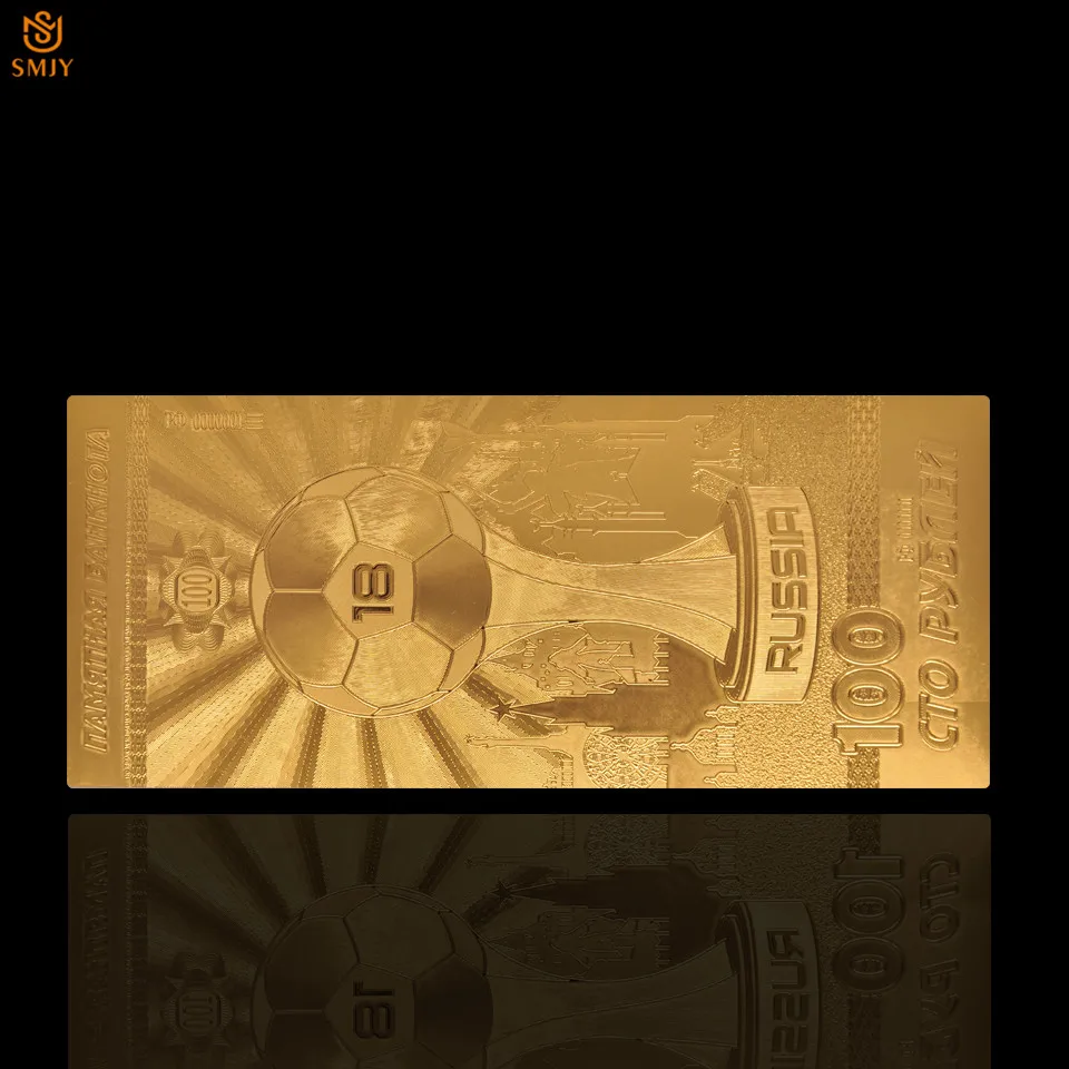 10 шт./лот Россия Кубок мира банкноты Бестселлер подарок 100 рубля золотые коллекции банкнот для футбольных банкнот