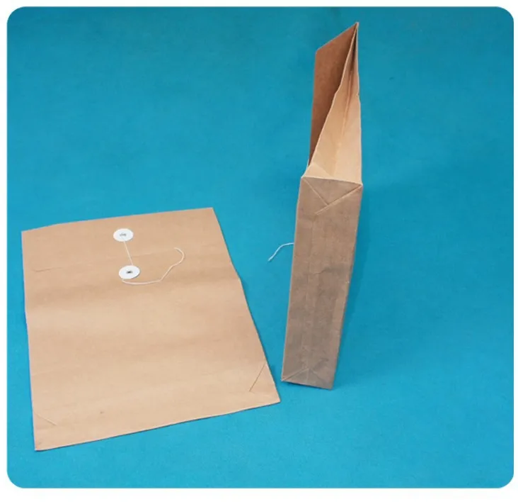 1 шт Конверты на кнопках и веревочках, портфель из крафт-бумаги, сумки для документов формата А4